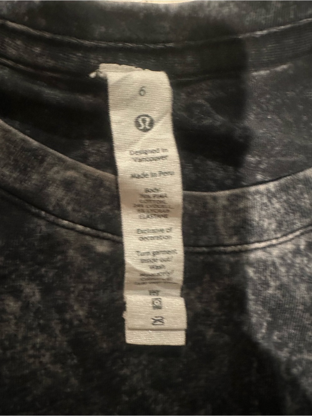 lululemon athletica kids Washed Black Crew Tee